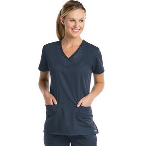 Grey's Anatomy Tonal Printed Neckline Scrub
Top
